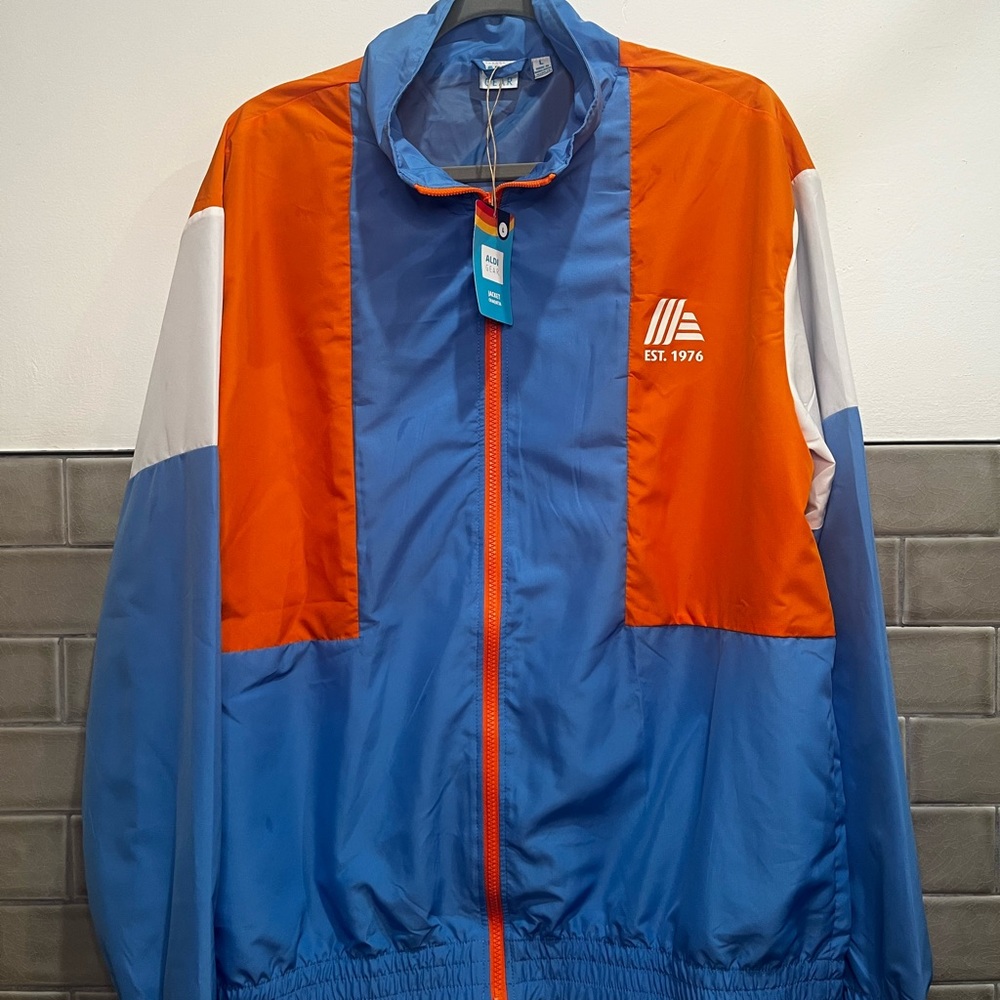 ALDI Gear Size Large 50th Anniversary Logo Windbreaker